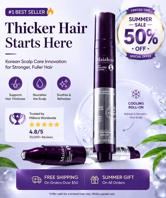 Maiakoo® Scalp Revitalizing Solution Hair Thickening Roll On Serum