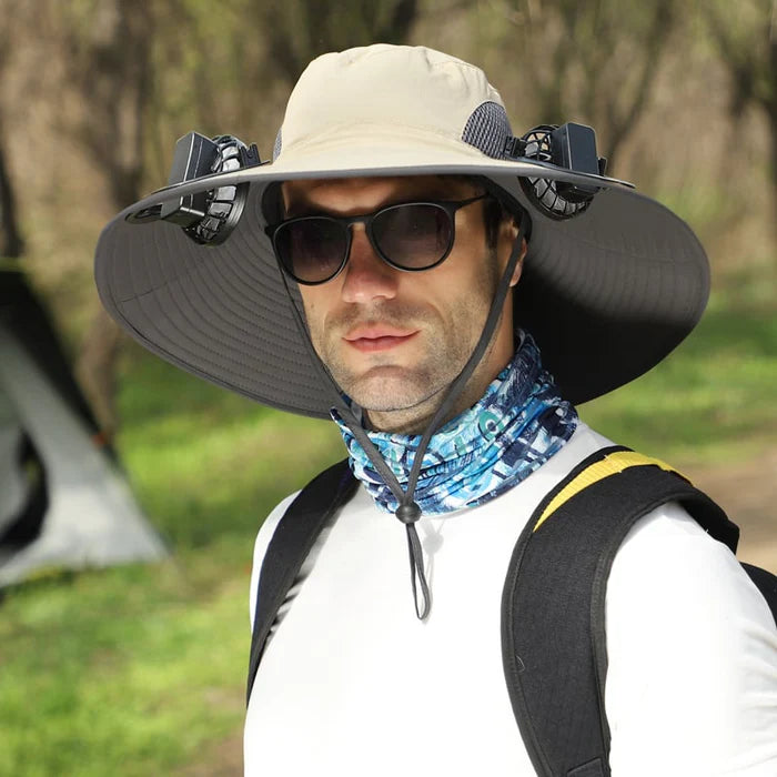 🔥Unisex Solar Fan Sun Hat –Maiakoo® | UPF 50+ | Dual Power | Ultralight 🧢
