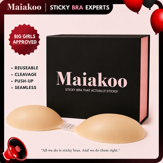 💥Maiakoo® Trägerloser BH Push-Up-Klebe-BH, Klebender Push-Up-BH, Dekolleté-BH