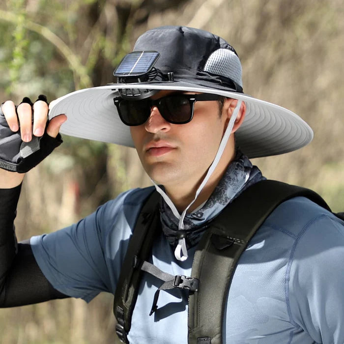 🔥Unisex Solar Fan Sun Hat –Maiakoo® | UPF 50+ | Dual Power | Ultralight 🧢
