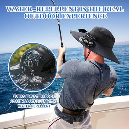 🔥Unisex Solar Fan Sun Hat –Maiakoo® | UPF 50+ | Dual Power | Ultralight 🧢