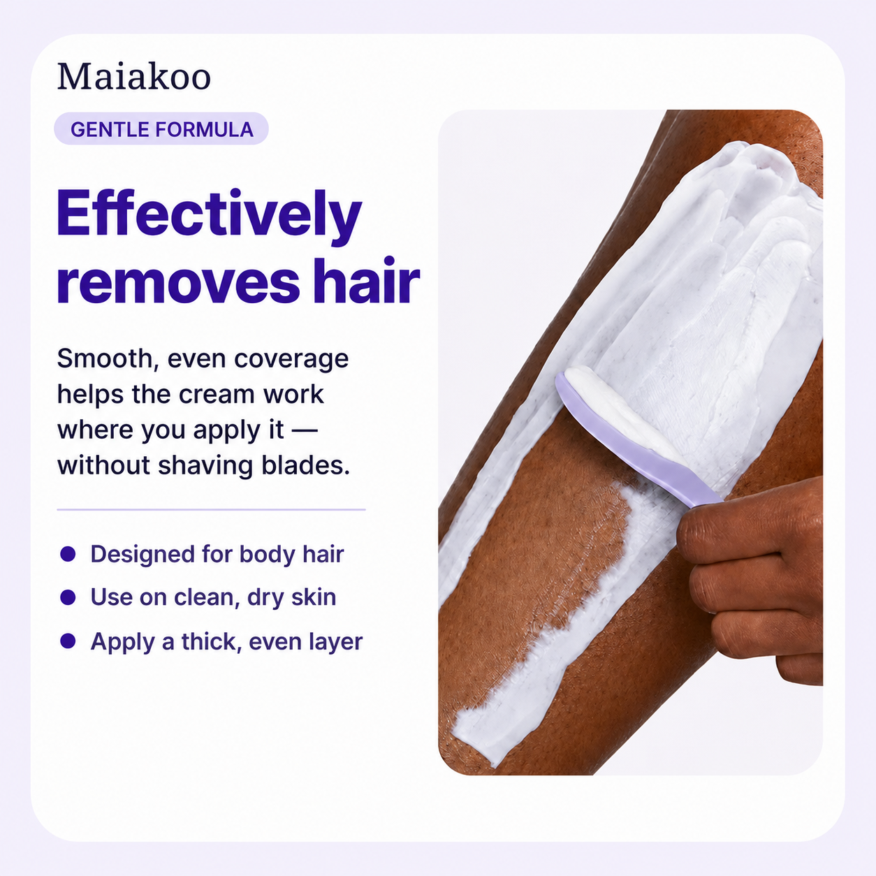 🎉 50% OFF TODAY! | Maiakoo® Body Hair Removal Cream for Sensitive Skin – Smooth Results Up to 7 Days