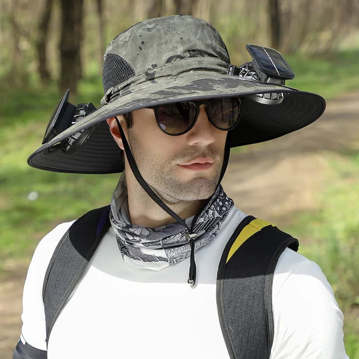 🔥Unisex Solar Fan Sun Hat –Maiakoo® | UPF 50+ | Dual Power | Ultralight 🧢