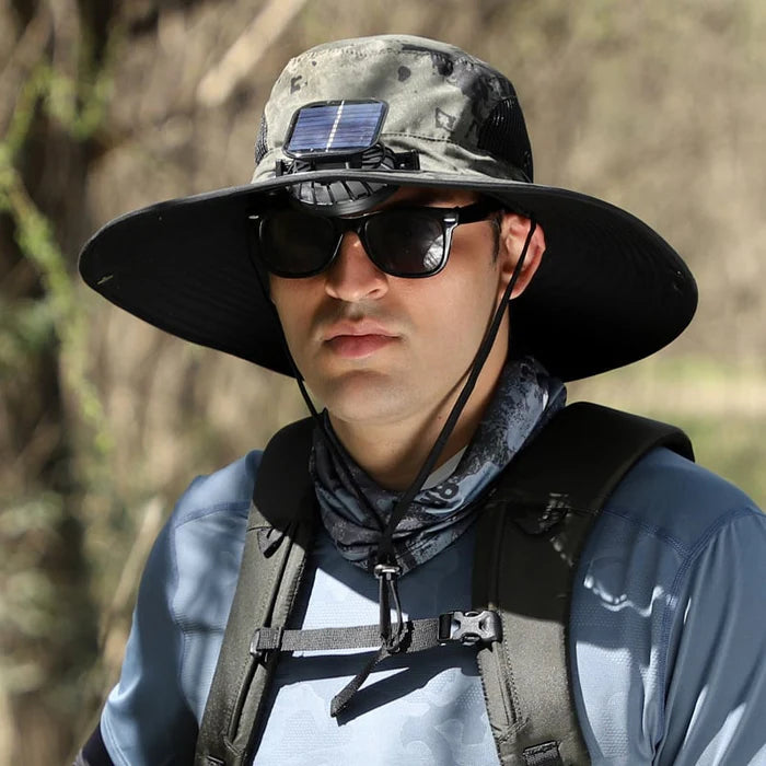 🔥Unisex Solar Fan Sun Hat –Maiakoo® | UPF 50+ | Dual Power | Ultralight 🧢