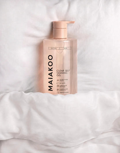 MAIAKOO Clear Self Tanning Gel + Free Mitt Bundle