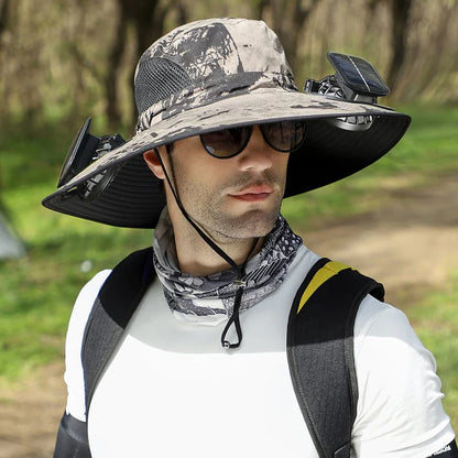 🔥Unisex Solar Fan Sun Hat –Maiakoo® | UPF 50+ | Dual Power | Ultralight 🧢