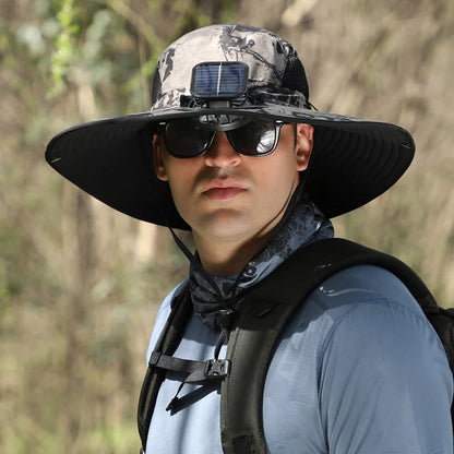 🔥Unisex Solar Fan Sun Hat –Maiakoo® | UPF 50+ | Dual Power | Ultralight 🧢