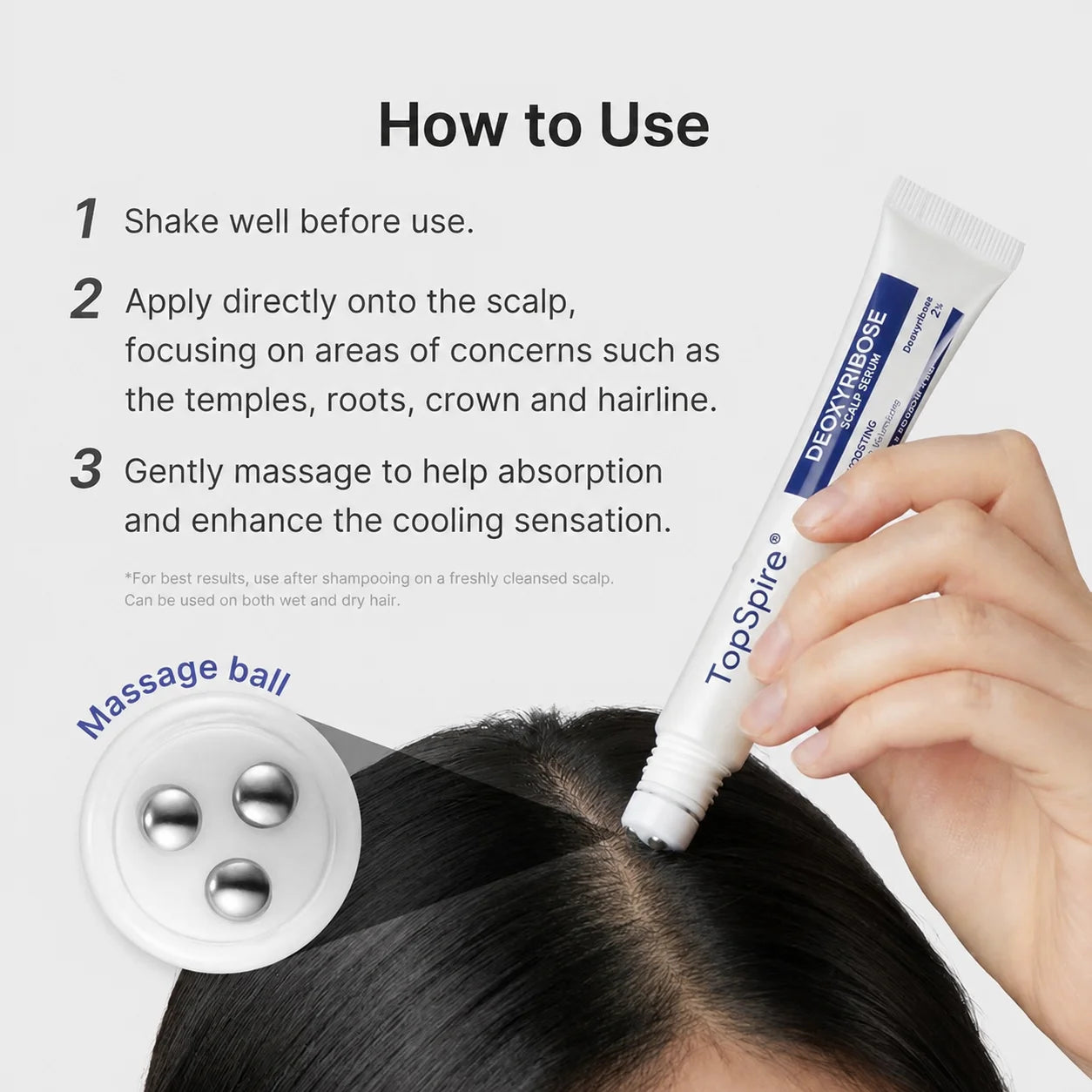 [NEW] Deoxyribose Scalp Serum | For Fuller-Looking Hair & Scalp Strengthening Roll-On Serum