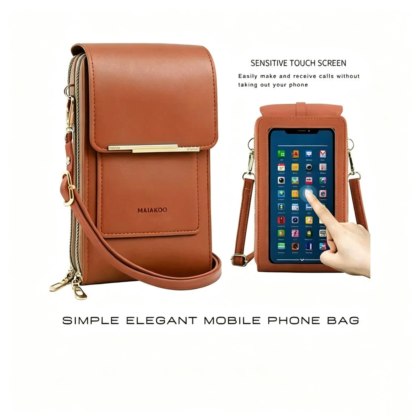 🔥Final 3 Hours: 60% OFF 2026 Trendy Minimalist Elegant Women's Touchscreen Crossbody Phone Wallet