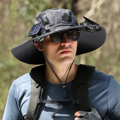 🔥Unisex Solar Fan Sun Hat –Maiakoo® | UPF 50+ | Dual Power | Ultralight 🧢