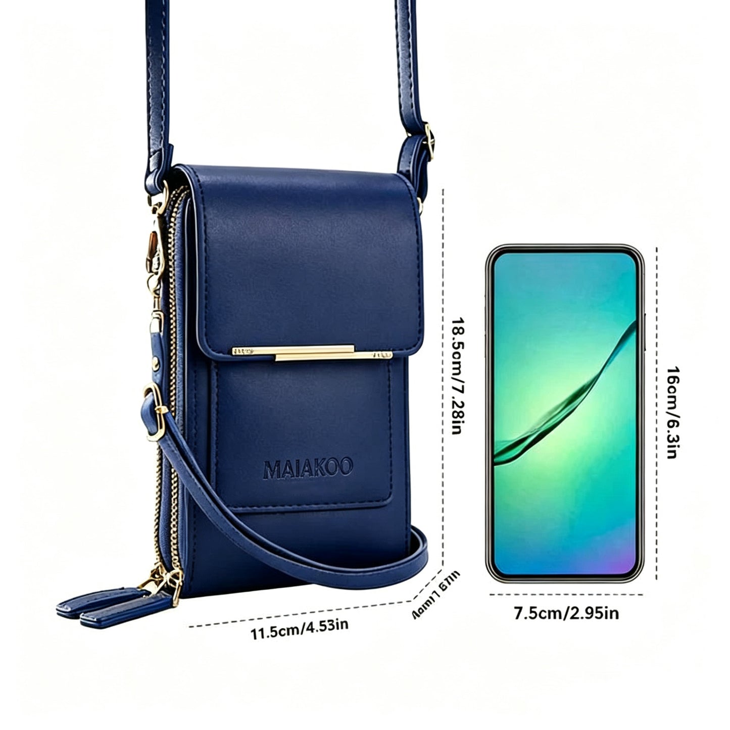 🔥Final 3 Hours: 60% OFF 2026 Trendy Minimalist Elegant Women's Touchscreen Crossbody Phone Wallet