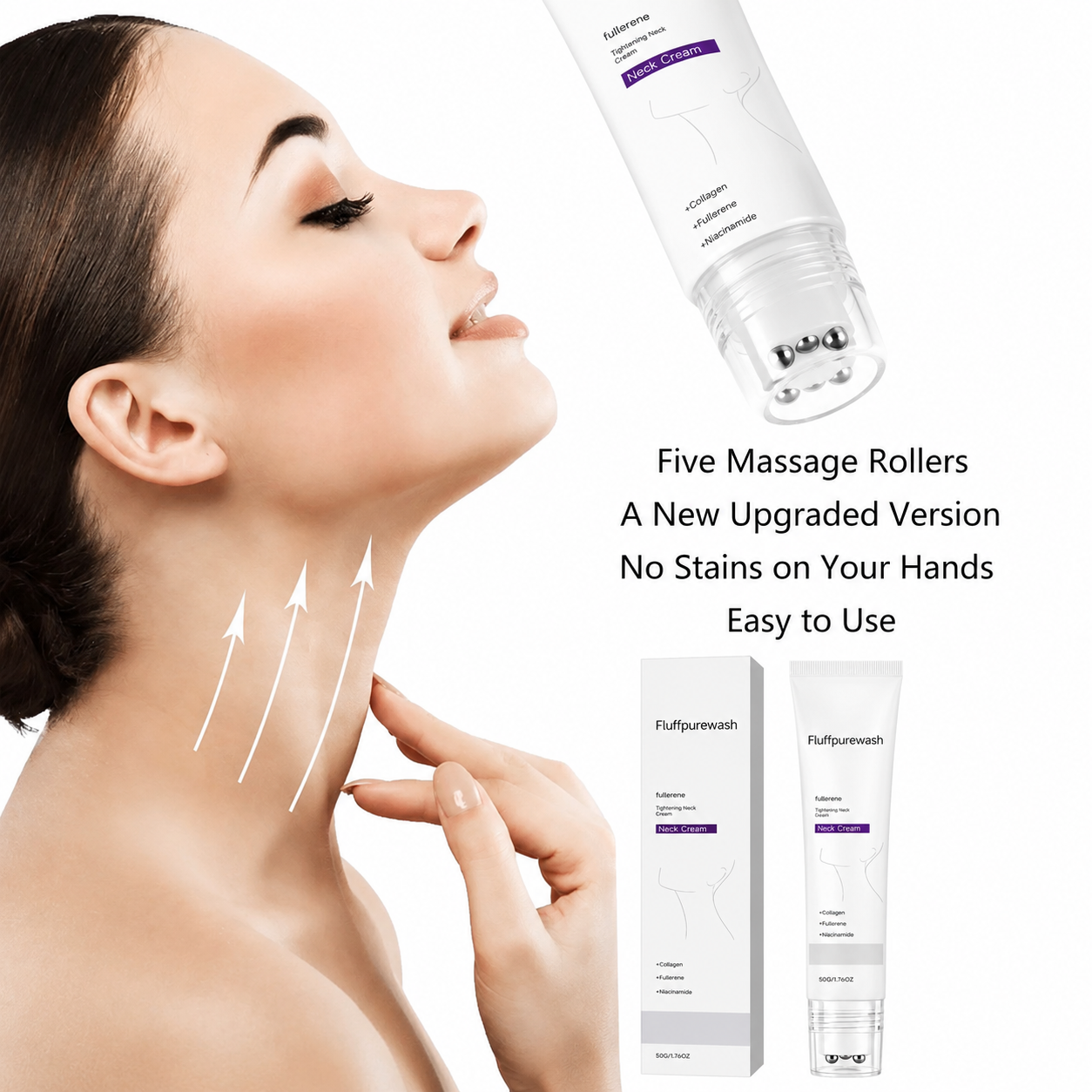 ✨Instant Neck Lift Cream — 🧴 Infused with Retinol & Hyaluronic Acid | Firms the Neck, Reduces Wrinkles