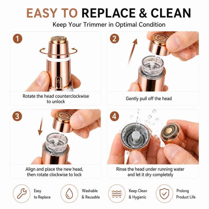 TopSpire 2 in 1 Facial & Eyebrow Hair Trimmer - Pain-Free Hair Removal In Seconds