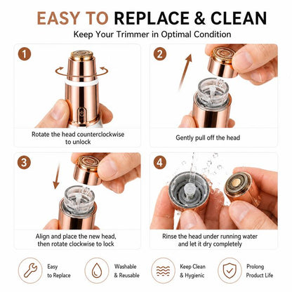 TopSpire 2 in 1 Facial & Eyebrow Hair Trimmer - Pain-Free Hair Removal In Seconds