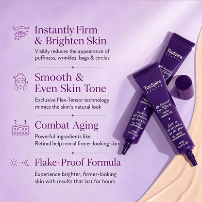 TopSpire 60 Second Effects Tinted Firming Gel - Under Eye Cream For Puffiness And Bags Under Eyes