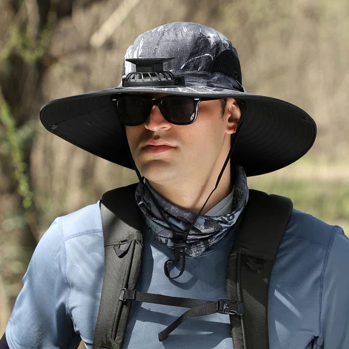 🔥Unisex Solar Fan Sun Hat –Maiakoo® | UPF 50+ | Dual Power | Ultralight 🧢