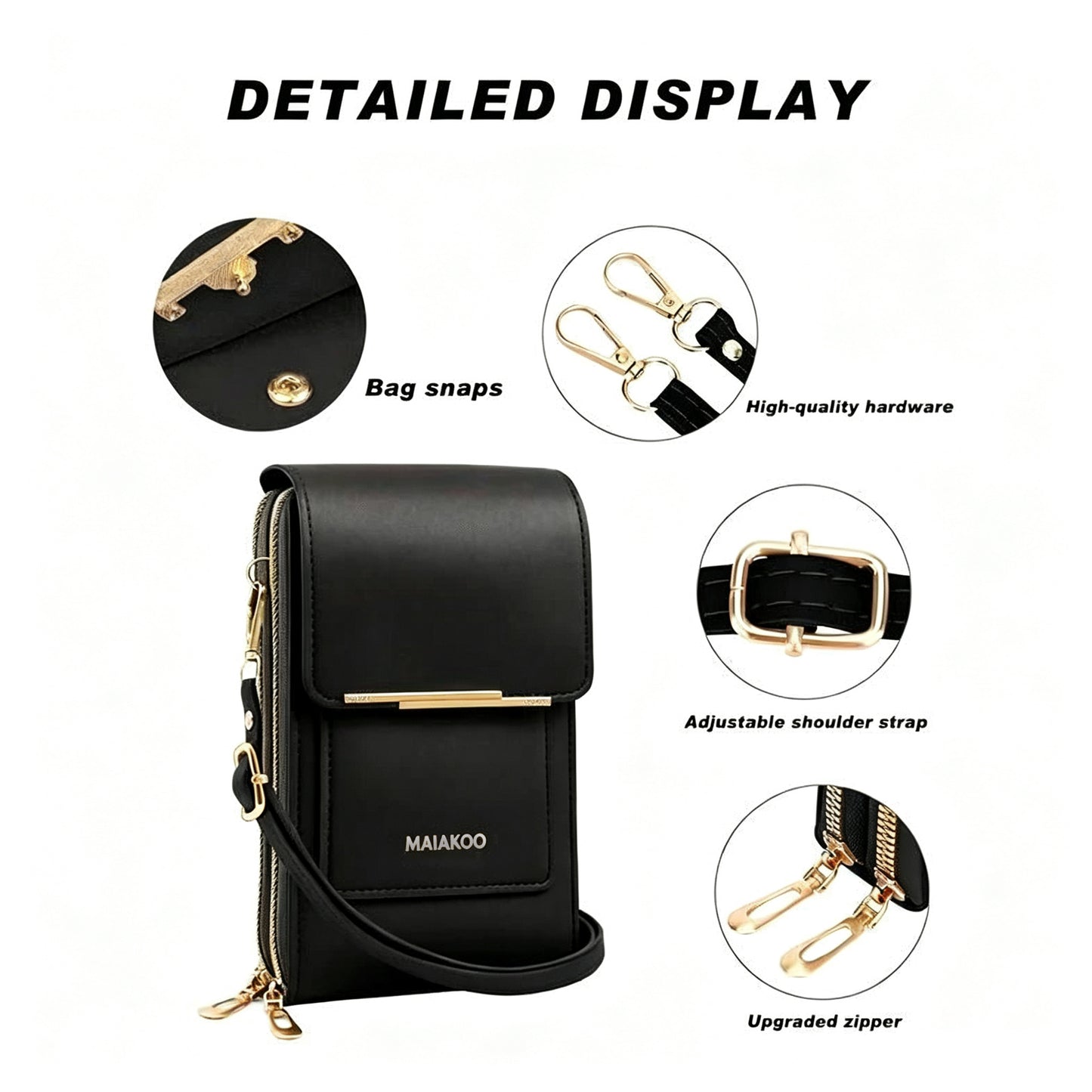 🔥Final 3 Hours: 60% OFF 2026 Trendy Minimalist Elegant Women's Touchscreen Crossbody Phone Wallet