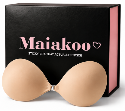 💥Maiakoo® Strapless Bra Push Up Sticky Bra, Adhesive Push Up Bra, Cleavage Bra
