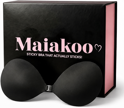 💥Maiakoo® Strapless Bra Push Up Sticky Bra, Adhesive Push Up Bra, Cleavage Bra