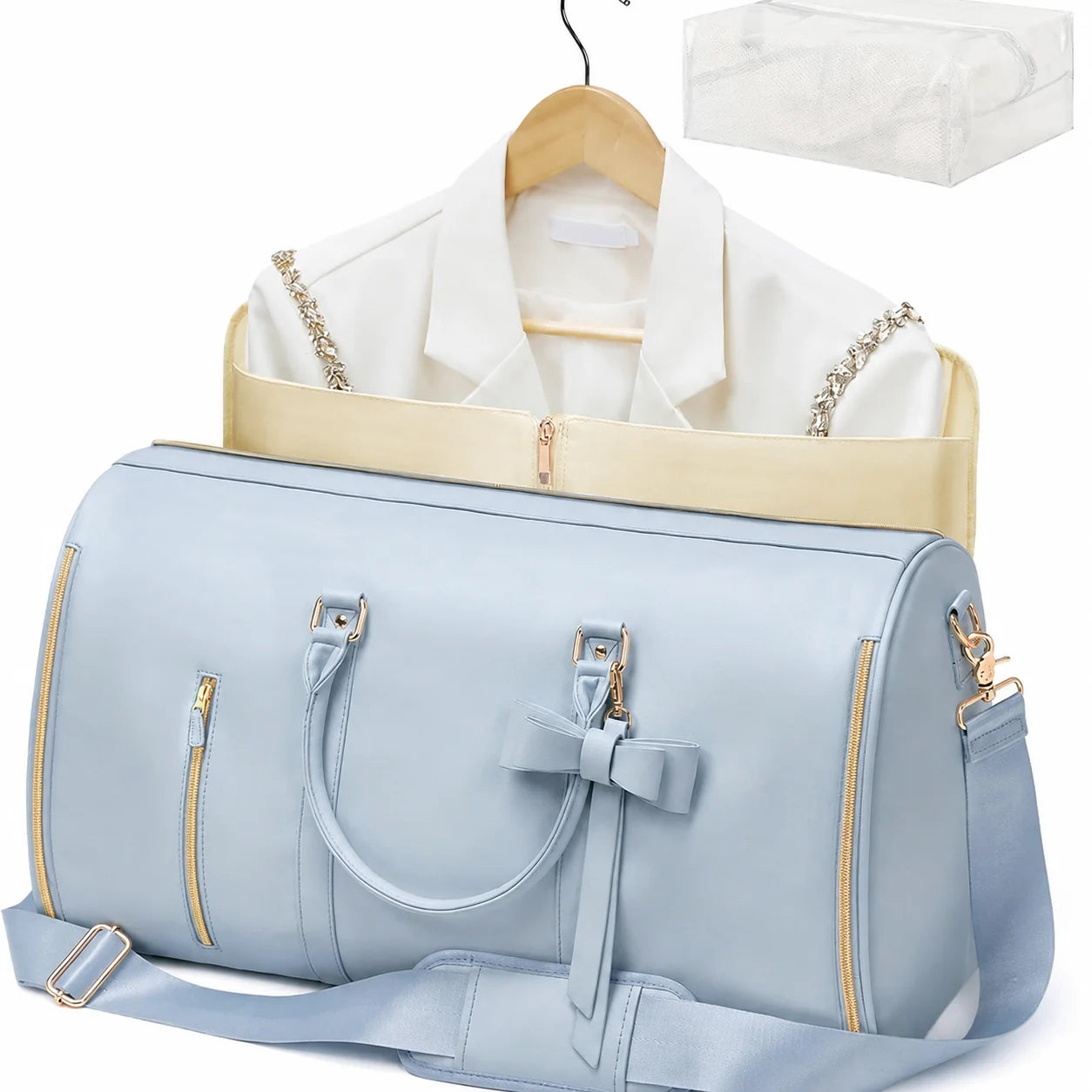 TopSpire Travel Duffle Bag with Garment & Shoe Compartment, Waterproof & Breathable, 57L Capacity