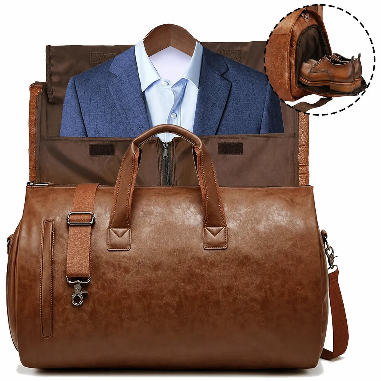 TopSpire Travel Duffle Bag with Garment & Shoe Compartment, Waterproof & Breathable, 57L Capacity