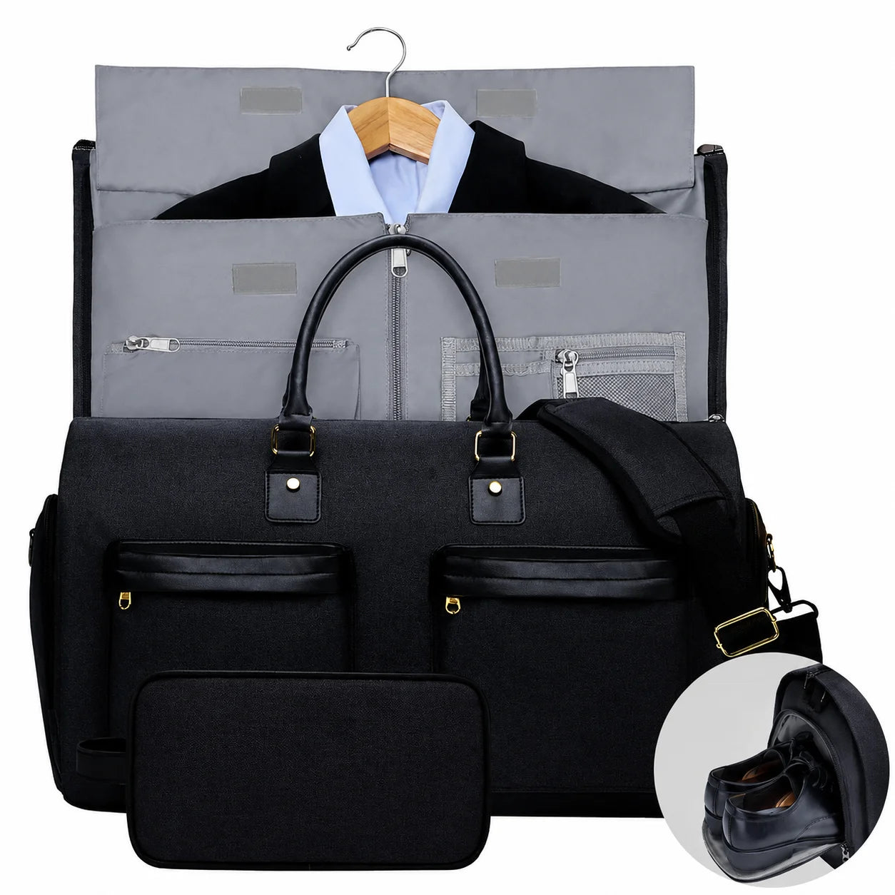 TopSpire Travel Duffle Bag with Garment & Shoe Compartment, Waterproof & Breathable, 57L Capacity