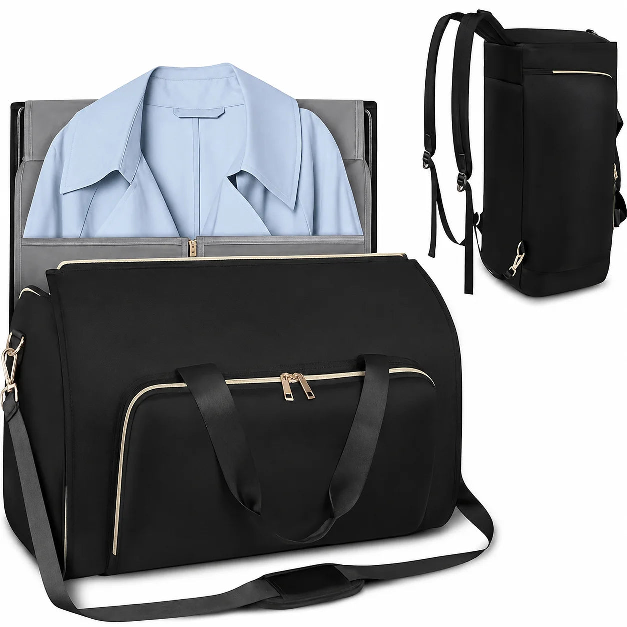 TopSpire Travel Duffle Bag with Garment & Shoe Compartment, Waterproof & Breathable, 57L Capacity